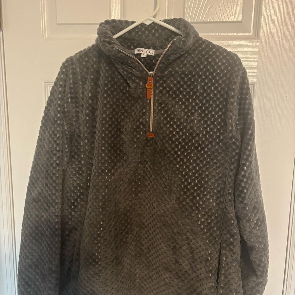 Women's Charcoal Textured Hoodie